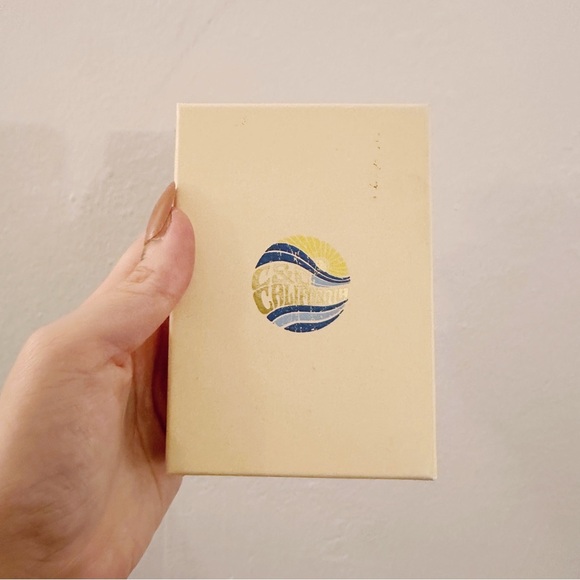 C&C California Gold and Brown Checkered Earrings Circular - Picture 3 of 5